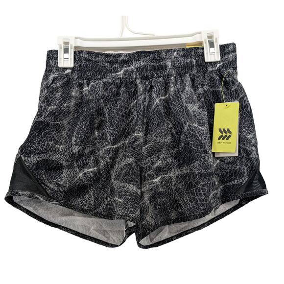 Running Shorts Athletic Shibori Marble Mid Rise 3 in Inseam All in Motion Gray S - Picture 1 of 12